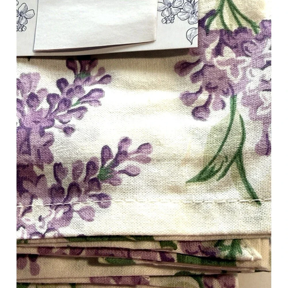 April Cornell Napkins Lilac Festival French Country Garden Cotton Set of 12